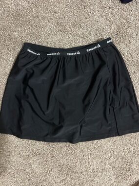 Reebok Black Sport Skort with Logo Waistband